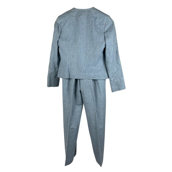 Vintage Pendleton 2pc Wool Pant Blazer Suit Womens 4 Petite Light Blue USA - Picture 6 of 14